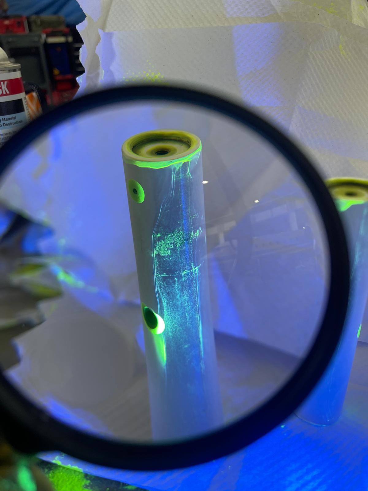Turbine impeller NDT UV fluorescent — AERODINAMIX